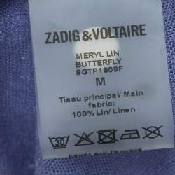 Zadig & Voltaire Blue Butterfly Print Jersey Meryl T-Shirt M