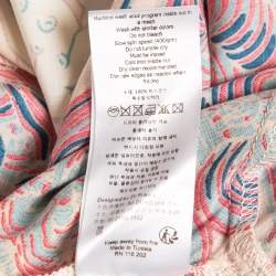 Pre Owned Zadig & Voltaire Pink Printed Crepe Asymmetric Root Midi Dress M