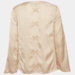 Pre Owned Zadig & Voltaire Beige Embroidered Crepe Tunic S