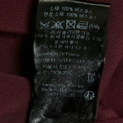 Pre Owned Zadig & Voltaire Burgundy Crepe Ruffled Short Dress L