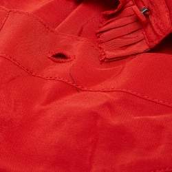 Zadig & Voltaire Red Silk Ruffled Taccora Blouse M