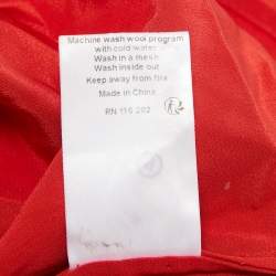 Zadig & Voltaire Red Silk Ruffled Taccora Blouse M