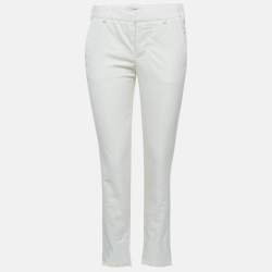 Zadig & Voltaire White Cotton Prune Frange Pants S