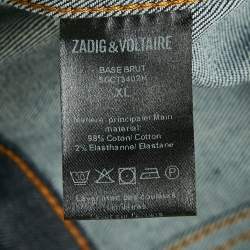 Zadig & Voltaire Blue Denim Button Front Jacket XL