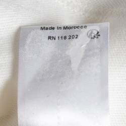 Pre Owned Zadig & Voltaire White Cotton Badge Detail Polo T-Shirt XS