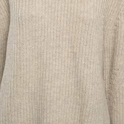 Zadig & Voltaire Beige Wool Knit Raw Hem Liam Sweater L