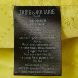 Zadig & Voltaire Multicolor Silver Fox Fur Fee Deluxe Waistcoat M