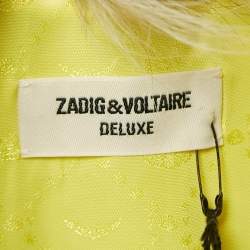 Zadig & Voltaire Multicolor Silver Fox Fur Fee Deluxe Waistcoat M
