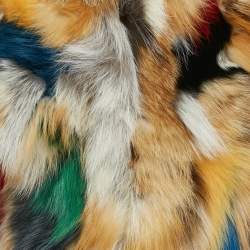 Zadig & Voltaire Multicolor Silver Fox Fur Fee Deluxe Waistcoat M