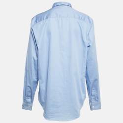 Pre Owned Zadig & Voltaire Blue Cotton Sydney Pop Eco Shirt L