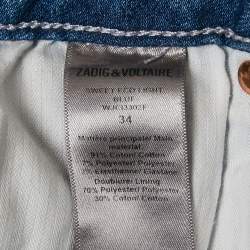 Pre Owned Zadig & Voltaire Light Blue Denim Sweet Eco Shorts S