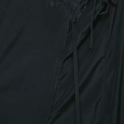 Pre Owned Zadig & Voltaire Black Lace Trim and Silk Midi Slip Dress M