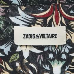 Zadig & Voltaire Black/Multicolor Floral Print Viscose Radial Kaleido Maxi Dress S