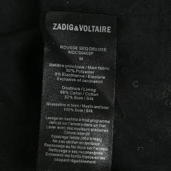 Pre Owned Zadig & Voltaire Deluxe Black/Gold Sequin Rousse Mini Dress M