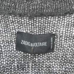 Zadig & Voltaire Green Mohair Wool Belted Romy Long Cardigan M/L