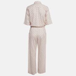 Zadig & Voltaire White Floral Print Cotton Catsy Jumpsuit M