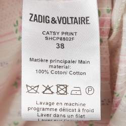 Zadig & Voltaire White Floral Print Cotton Catsy Jumpsuit M