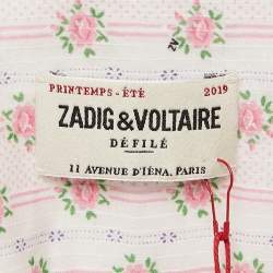 Zadig & Voltaire White Floral Print Cotton Catsy Jumpsuit M