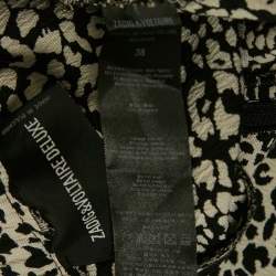 Zadig & Voltaire White/Black Leopard Jacquard Pharell Trousers M