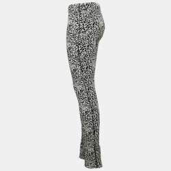 Zadig & Voltaire White/Black Leopard Jacquard Pharell Trousers M
