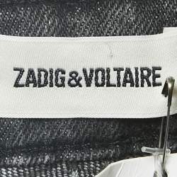 Zadig & Voltaire Grey Denim Patch Jeans M Waist 28"