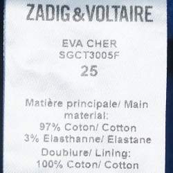 Pre Owned Zadig & Voltaire Blue Denim Eva Cher Jeans S Waist 25"