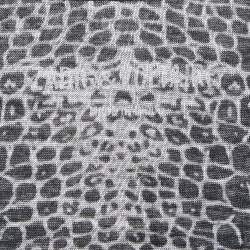 Pre Owned Zadig & Voltaire Dark Grey Reptile Print Knit V-Neck Top S