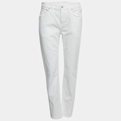 Zadig & Voltaire White Denim David Crop Jeans L Waist 31"