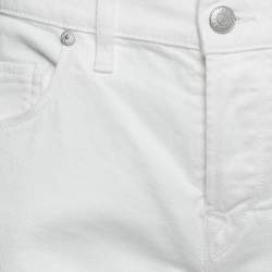 Zadig & Voltaire White Denim David Crop Jeans L Waist 31"