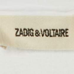 مملوكة مسبقًا Zadig & Voltaire White Cotton Embroidered Mini Dress M