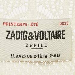 مملوكة مسبقًا Zadig & Voltaire Cream Pointelle Knit Memphis Maxi Dress S