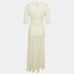 مملوكة مسبقًا Zadig & Voltaire Cream Pointelle Knit Memphis Maxi Dress S