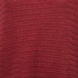 Zadig & Voltaire Deluxe Burgundy Cashmere Knit Athina Sweater One Size
