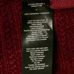 Zadig & Voltaire Deluxe Burgundy Cashmere Knit Athina Sweater One Size