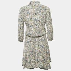 Zadig & Voltaire Multicolor Floral Printed Chiffon Mini Dress S