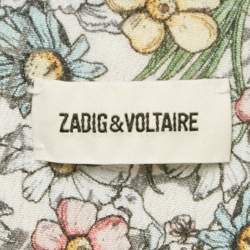 Zadig & Voltaire Multicolor Floral Printed Chiffon Mini Dress S