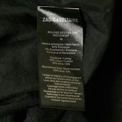 Zadig & Voltaire Black/Metallic Sequin Deluxe Rousse Mini Dress M