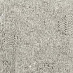 Zadig & Voltaire Deluxe Grey Open Knit Mark Camou Sweater M
