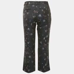 Pre Owned Zadig & Voltaire Navy Blue Tattoo Posh Jacquard Trousers M