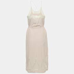 Pre Owned Zadig & Voltaire Pink Silk Lace Trimmed Chery Crepuscule Midi Slip Dress XS