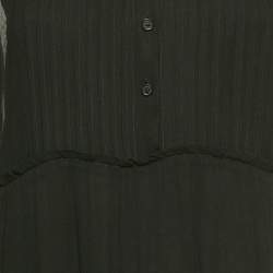 Pre Owned فسْتان زادك آند فولتير كريب أسود بطبقات ماكسي كبير