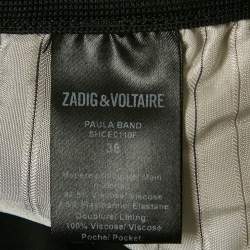 Pre Owned Zadig & Voltaire Black Crepe Paule Band Trousers M