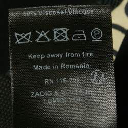 Pre Owned Zadig & Voltaire Black Crepe Paule Band Trousers M