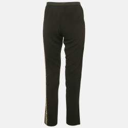 Pre Owned Zadig & Voltaire Black Crepe Paule Band Trousers M