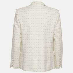 Pre Owned بليزر زاديج آند فولتير ديلوكس أبيض مطرز فيكتور فلاور كريب ميديوم