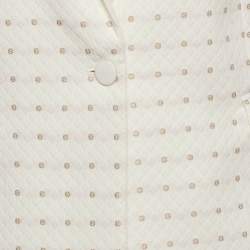 Pre Owned بليزر زاديج آند فولتير ديلوكس أبيض مطرز فيكتور فلاور كريب ميديوم