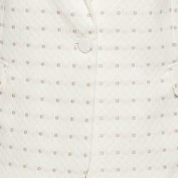 Pre Owned بليزر زاديج آند فولتير ديلوكس أبيض مطرز فيكتور فلاور كريب ميديوم