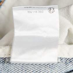 Pre Owned Zadig & Voltaire Blue Embroidered Denim Sleeveless Kio Brode Jacket L