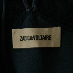 مملوكة مسبقًا توب زادك آند فولتير كامي صوفي دانتيل أزرق بحري حريري مقاس صغير