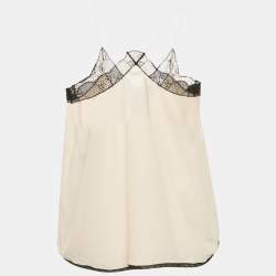 Pre Owned Zadig & Voltaire Light Pink Silk Lace Trimmed Christy Deluxe Camisole M